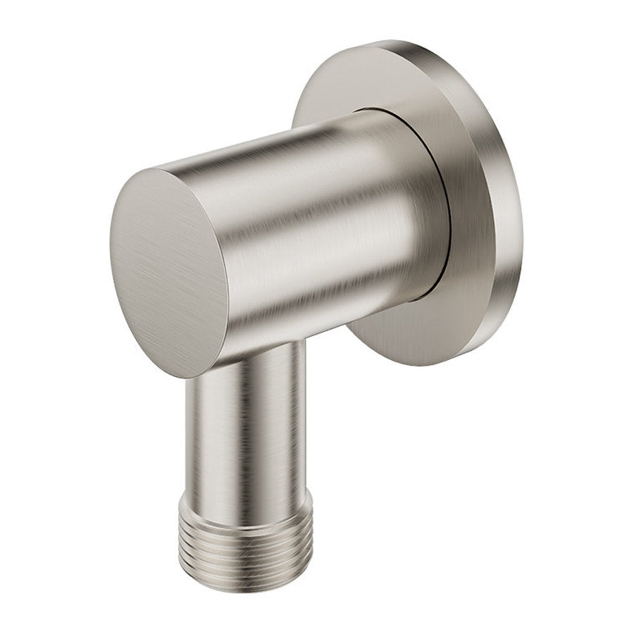 Fienza Shower Inlet Elbow With Dual Check Valve, Brushed Nickel