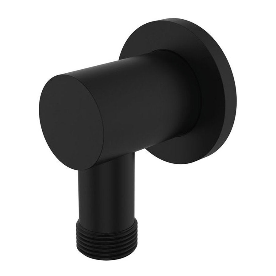 Fienza Shower Inlet Elbow With Dual Check Valve, Matte Black