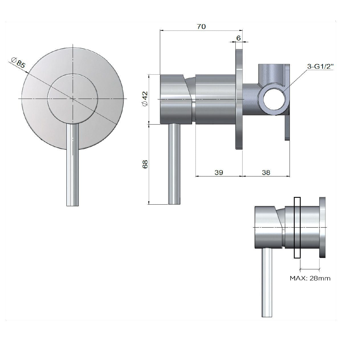 Outdoor Wall Mixer - SS316