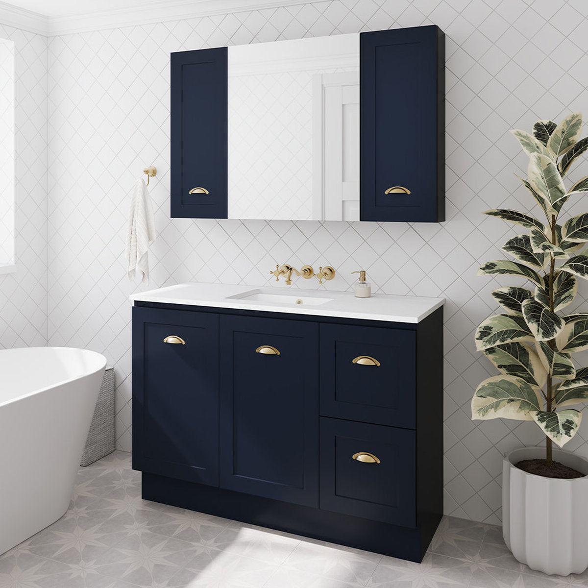 Fienza Newport Floor Standing Tallboy Cabinet