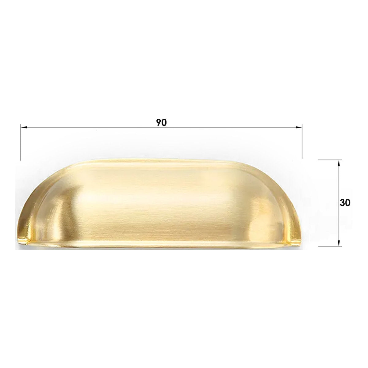 Otti Newport - Brushed Brass 76/90mm Handle