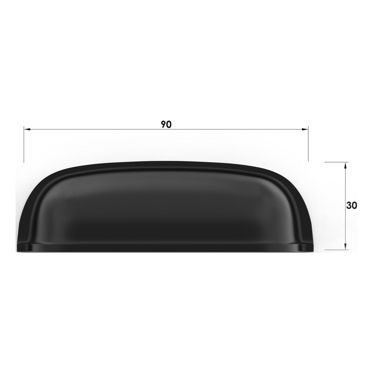 Otti Newport - Black 76/90mm Handle