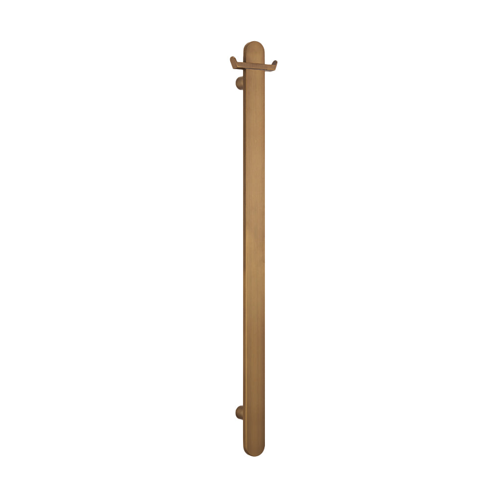 Radiant Non Heated Vertical Flat Bar Towel Rail 50 x 930mm - Antique Brass