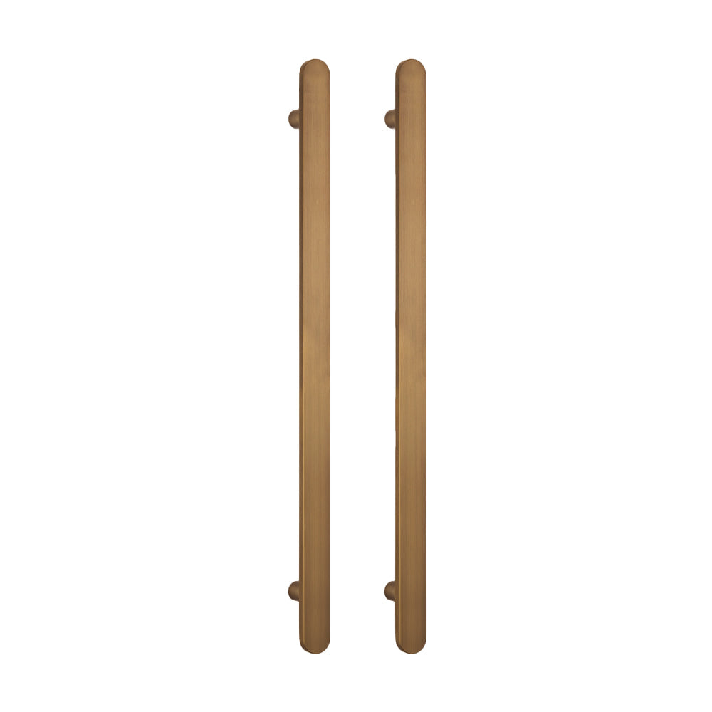 Radiant Non Heated Vertical Flat Bar Towel Rail 50 x 930mm - Antique Brass