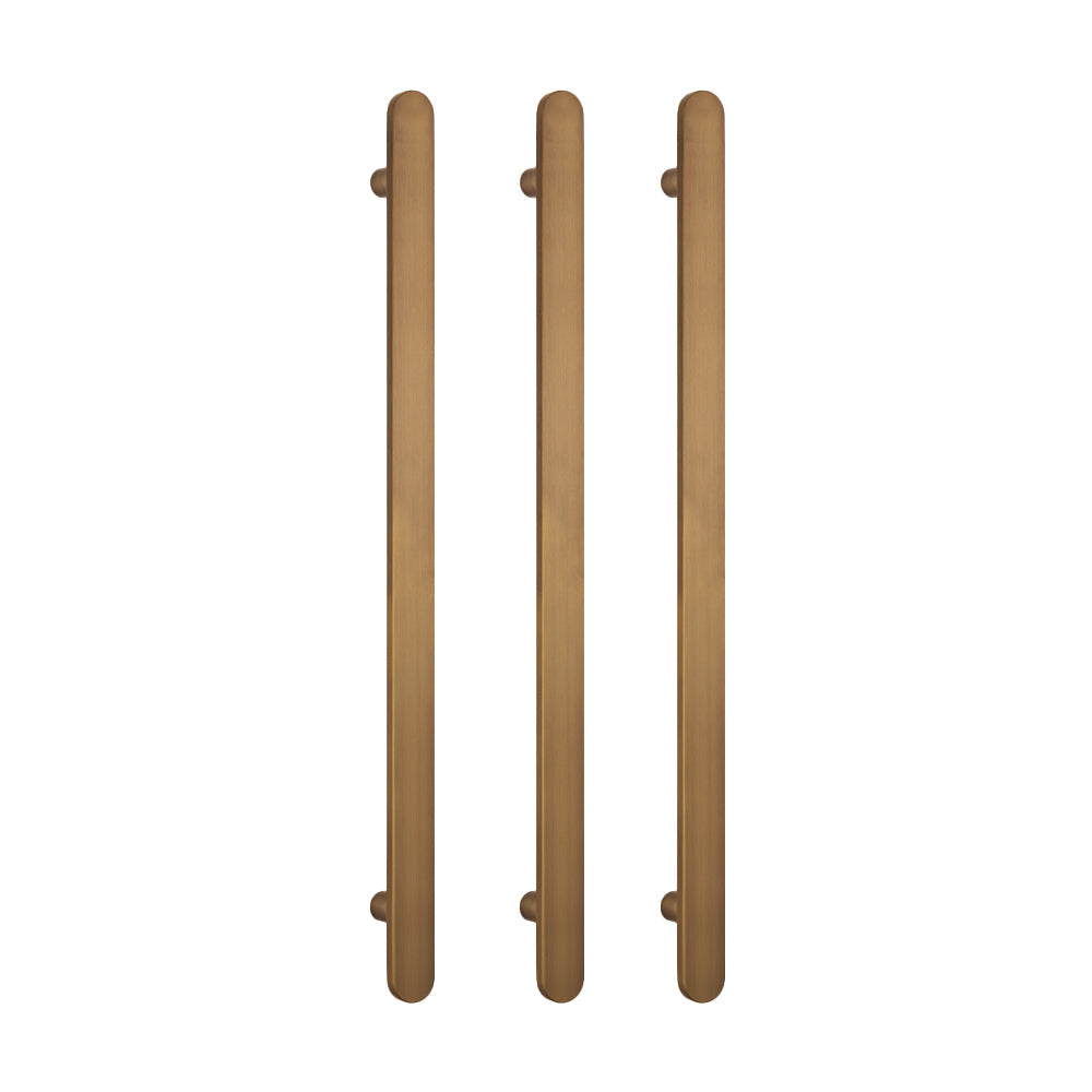 Radiant Non Heated Vertical Flat Bar Towel Rail 50 x 930mm - Antique Brass