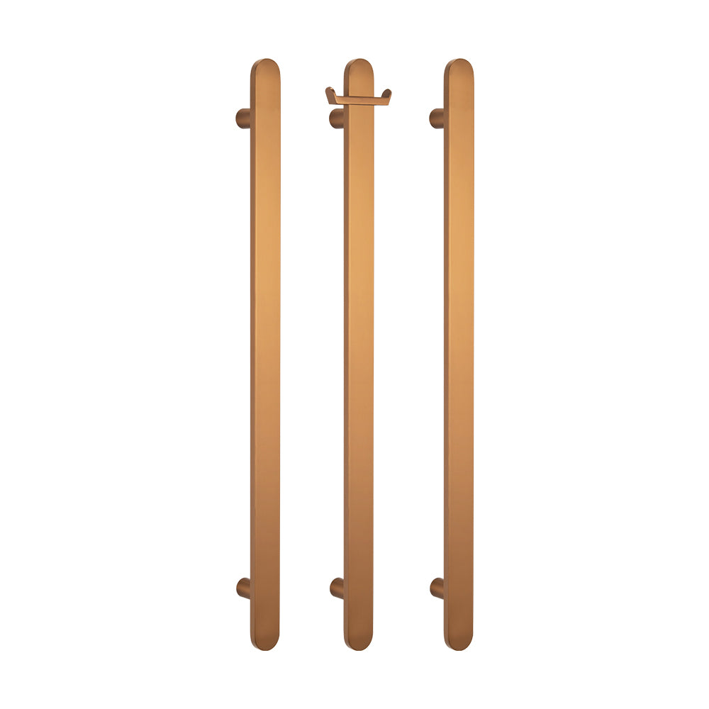 Radiant Non Heated Vertical Flat Bar Towel Rail 50 X 930mm - Brushed Bronze