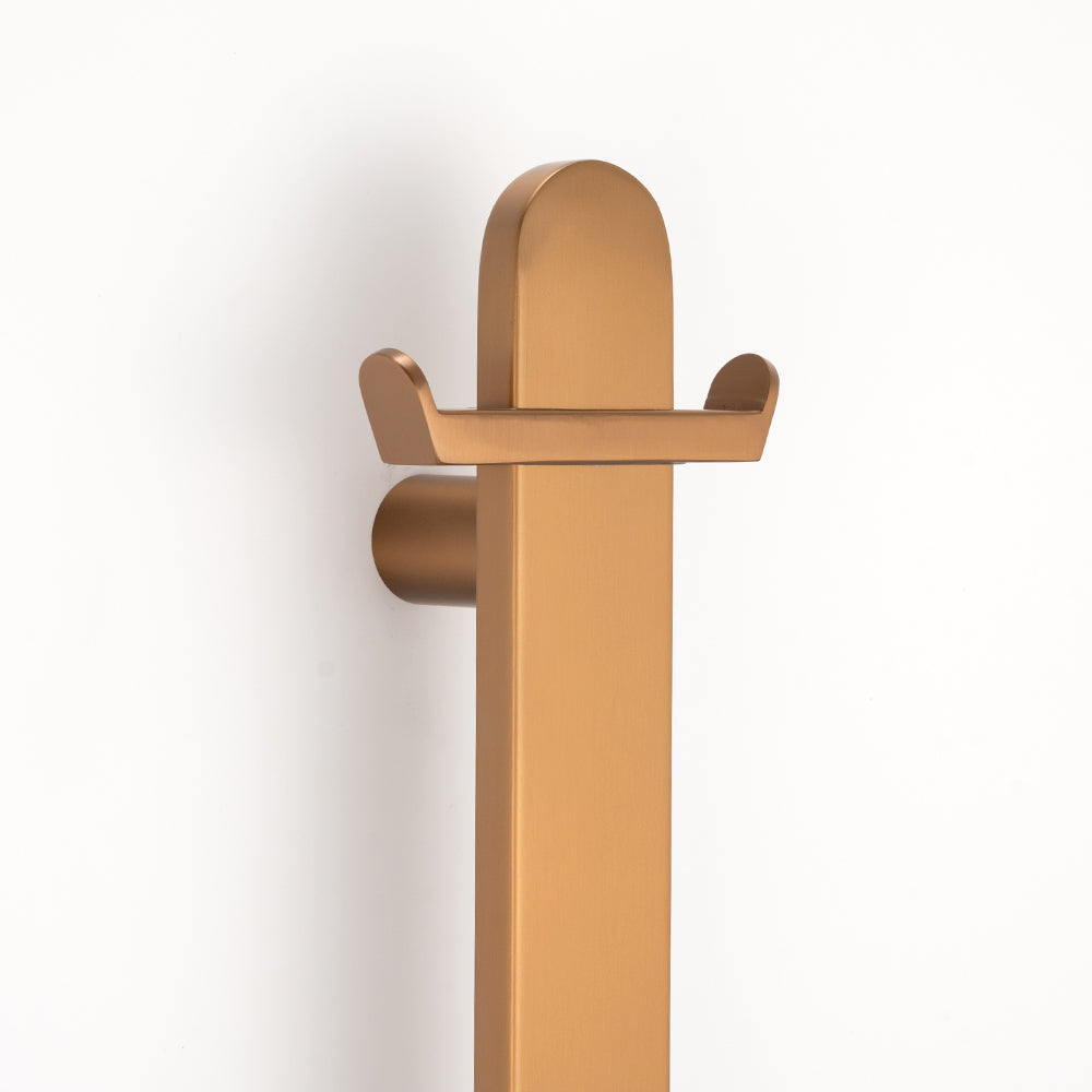 Radiant Non Heated Vertical Flat Bar Towel Rail 50 X 930mm - Brushed Bronze