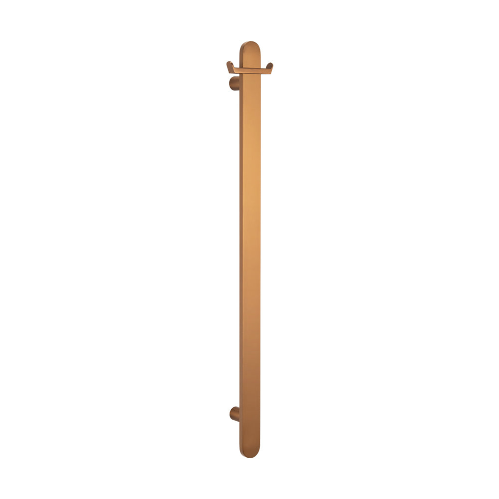 Radiant Non Heated Vertical Flat Bar Towel Rail 50 X 930mm - Brushed Bronze