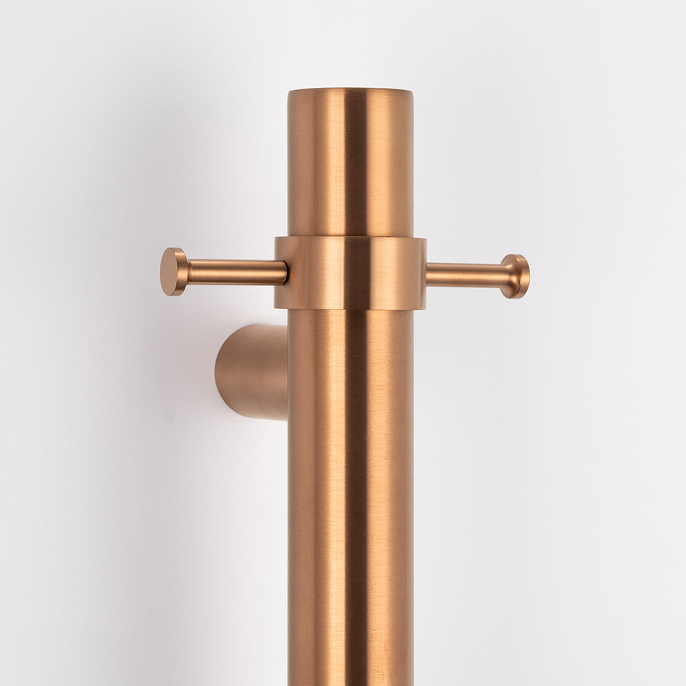 Radiant Non-Heated Vertical Towel Rail 40 x 950mm - Brushed Copper