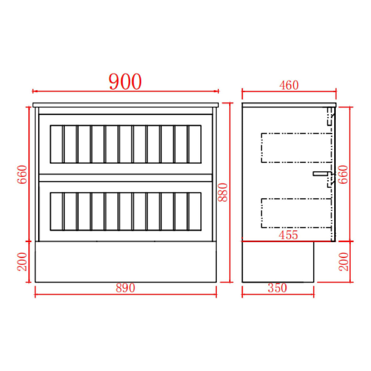 Bayside 900mm Single Basin Wall Hung Vanity Cabinet Matte Black