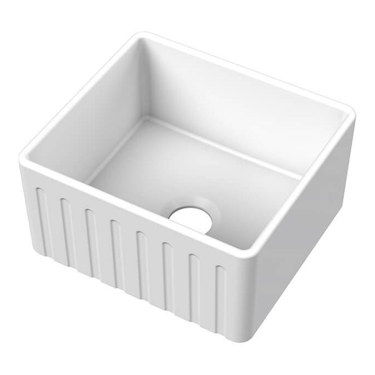 Novi 51x46 Fireclay Matte White Sink