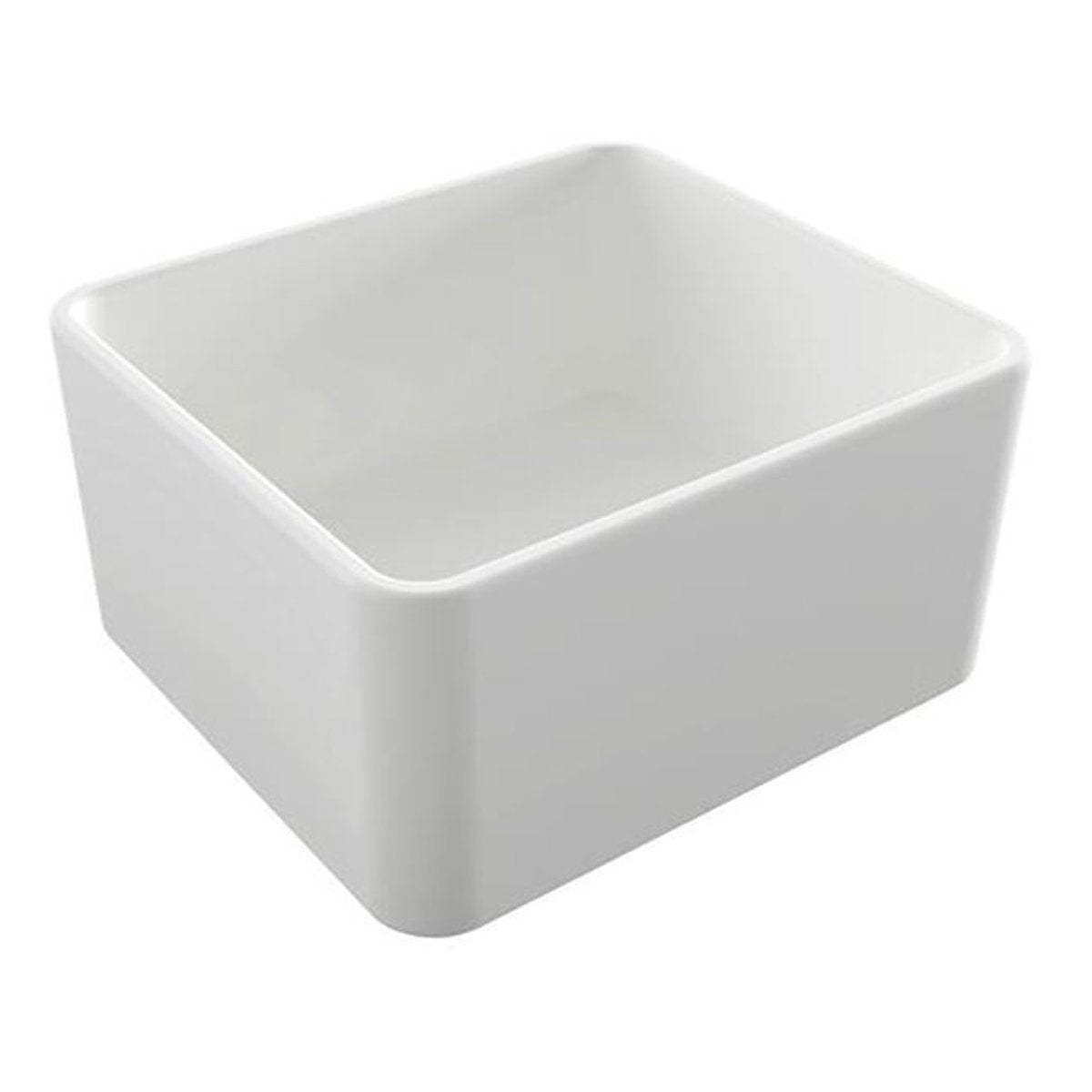 Novi 51 x 46 Fine Fireclay Gloss White Farmhouse Butler Sink