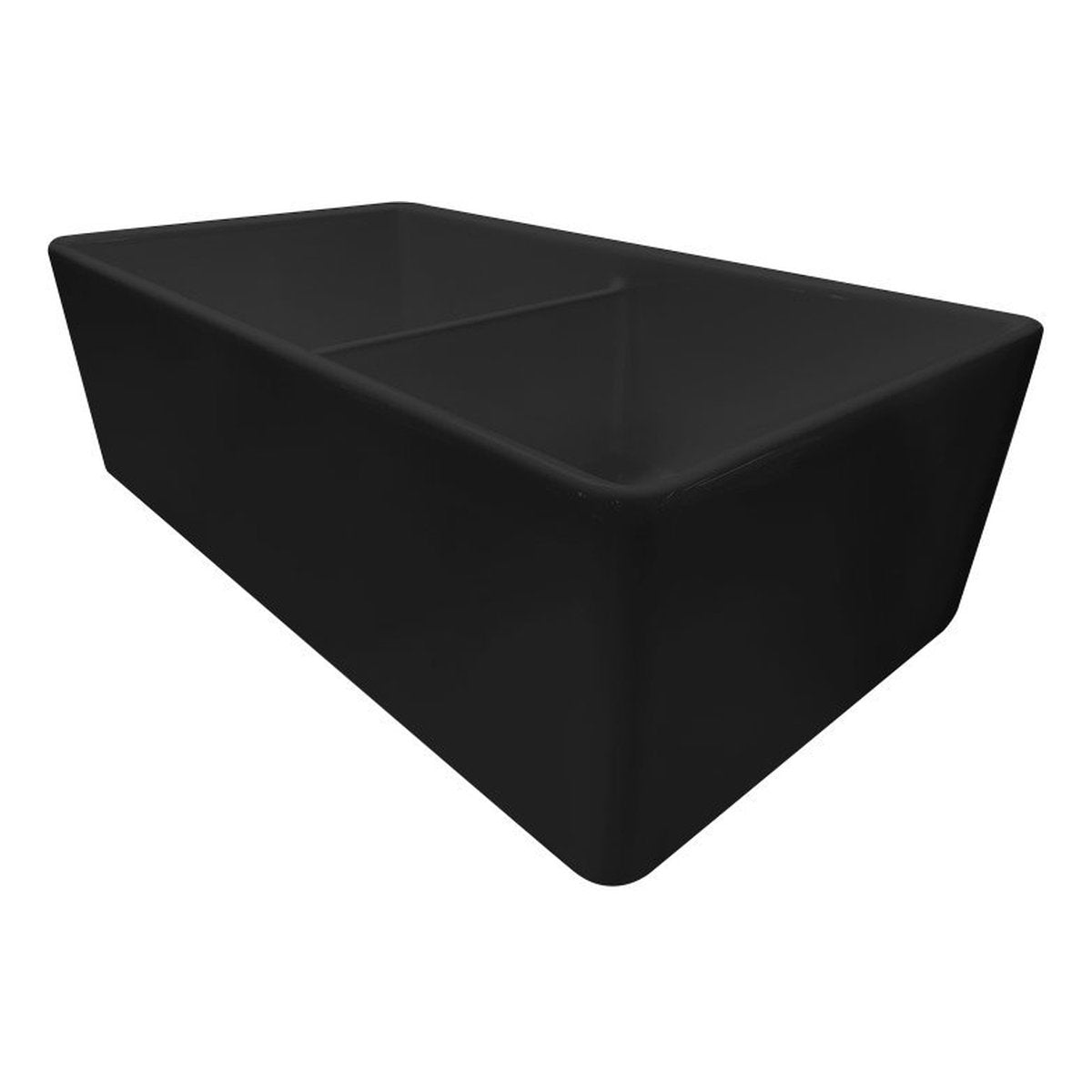 Novi 84 x 46 Fine Fireclay Matte Black Farmhouse Butler Sink
