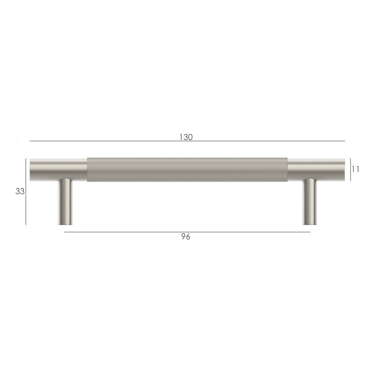 Otti Nord - Brushed Nickel 128/165mm Handle