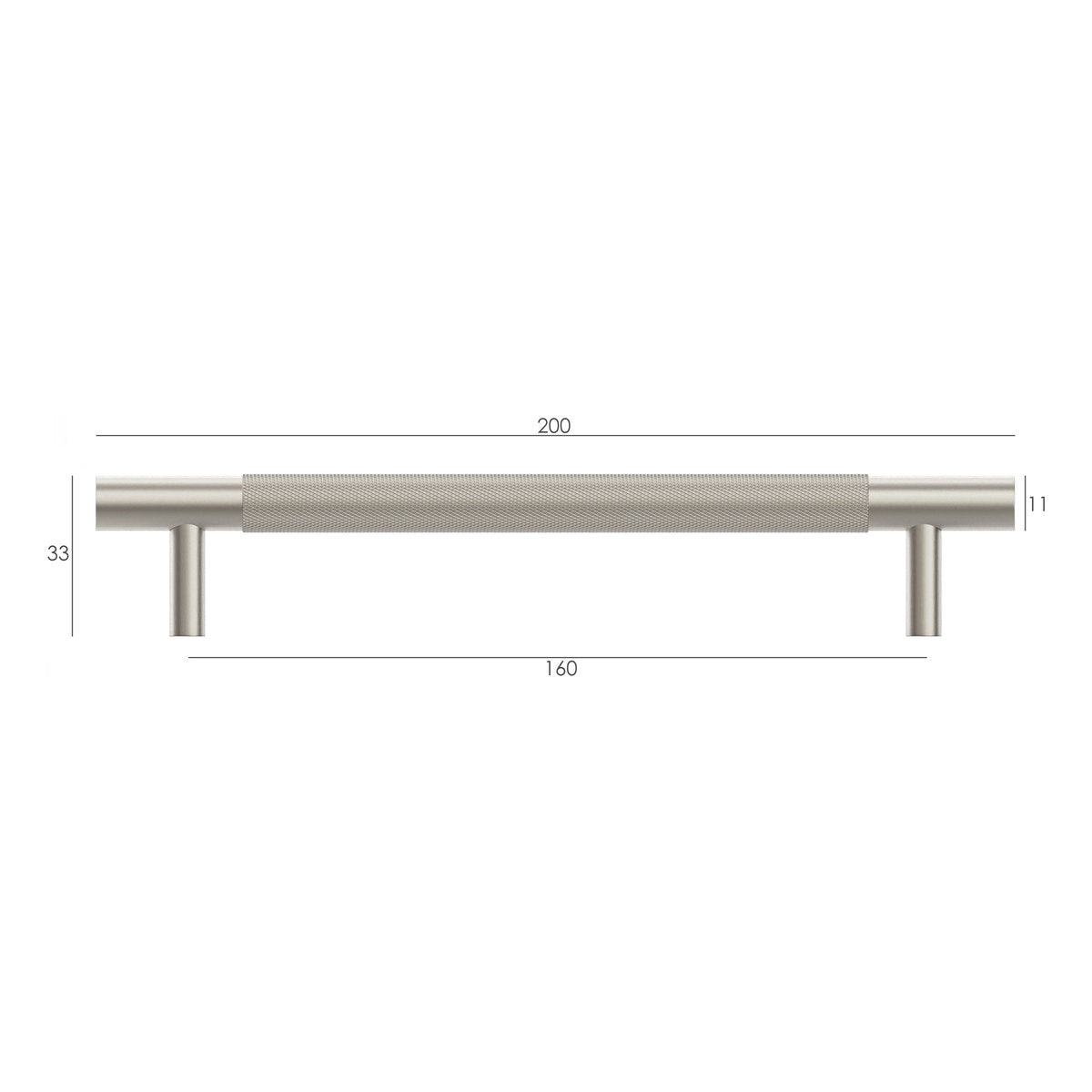 Otti Nord - Brushed Nickel 160/200mm Handle