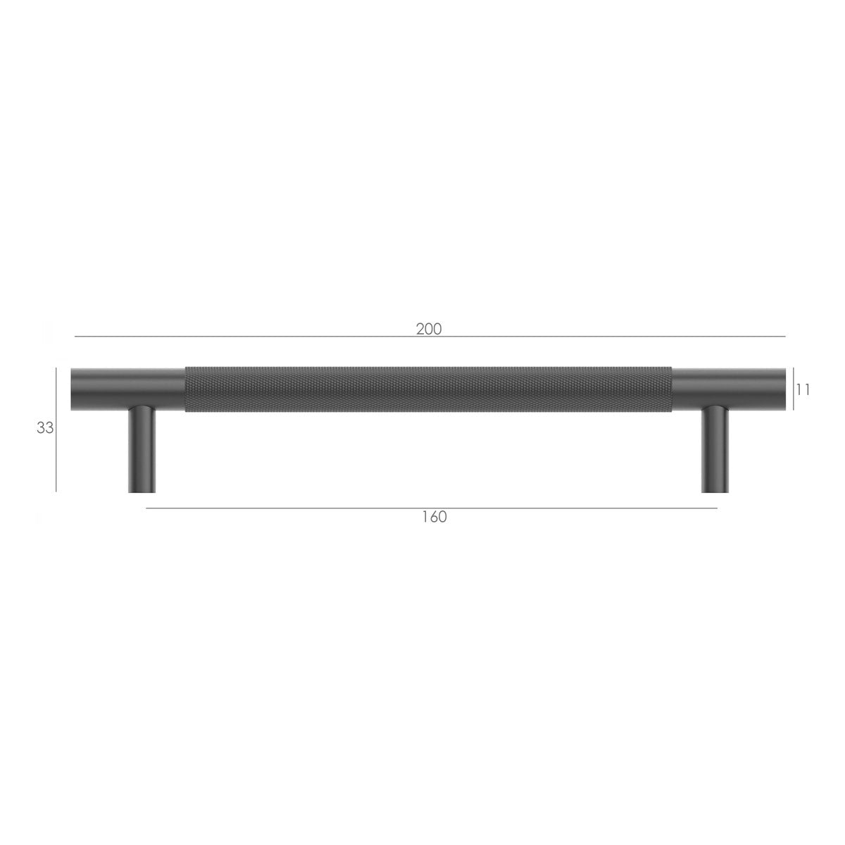Otti Nord - Gun Metal 160/200mm Handle