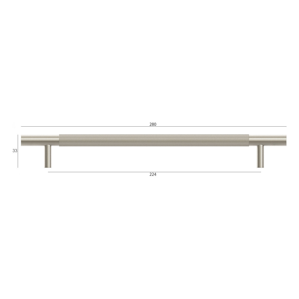 Otti Nord - Brushed Nickel 224/280mm Handle