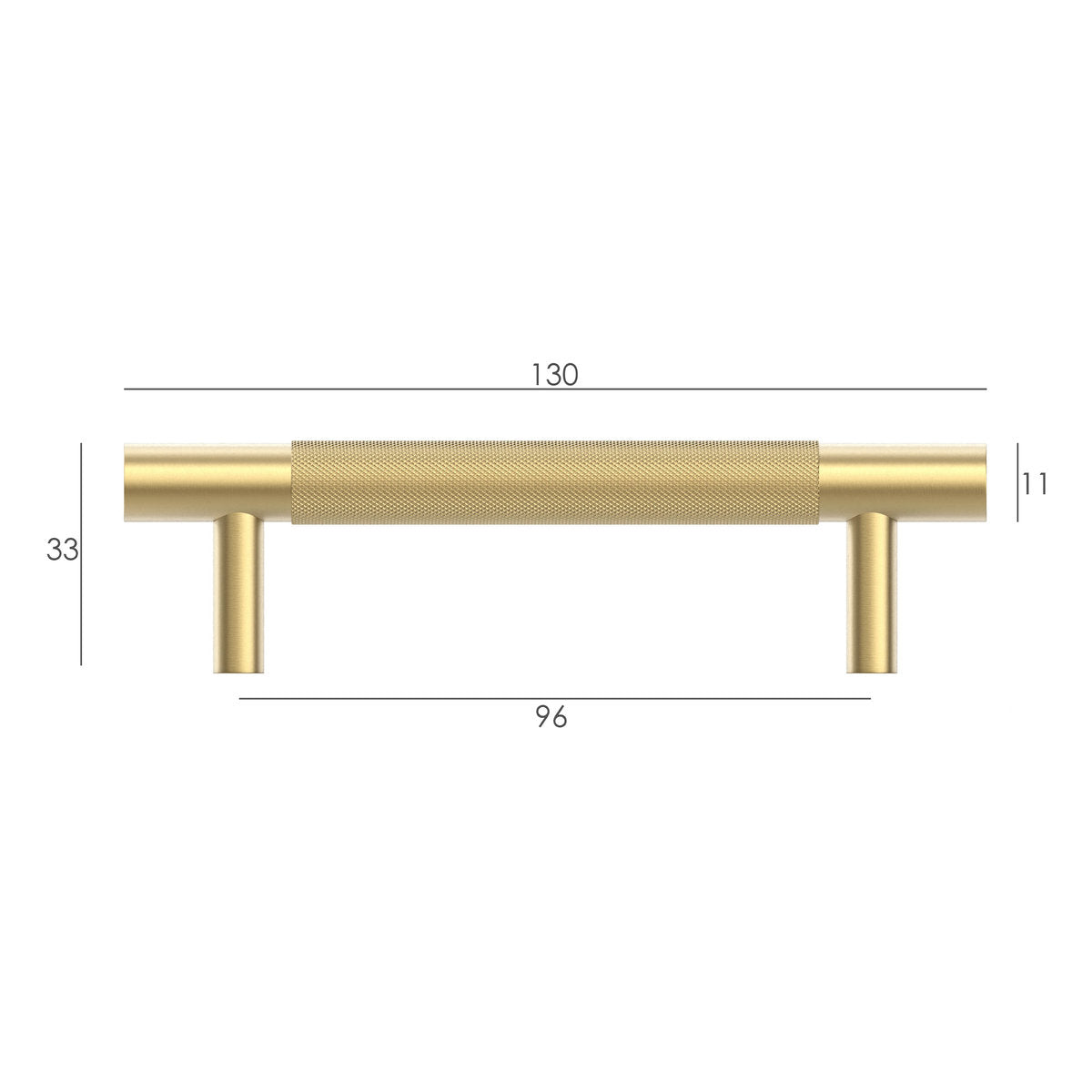 Otti Nord - Brushed Brass 96/130mm Handle
