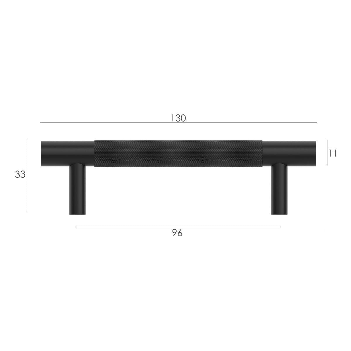 Otti Nord - Matte Black 96/130mm Handle