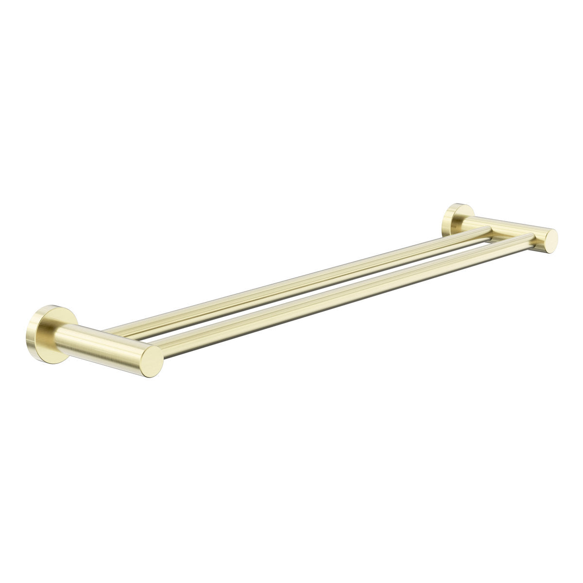 Nero Dolce II Double Towel Rail 600mm Brushed Gold