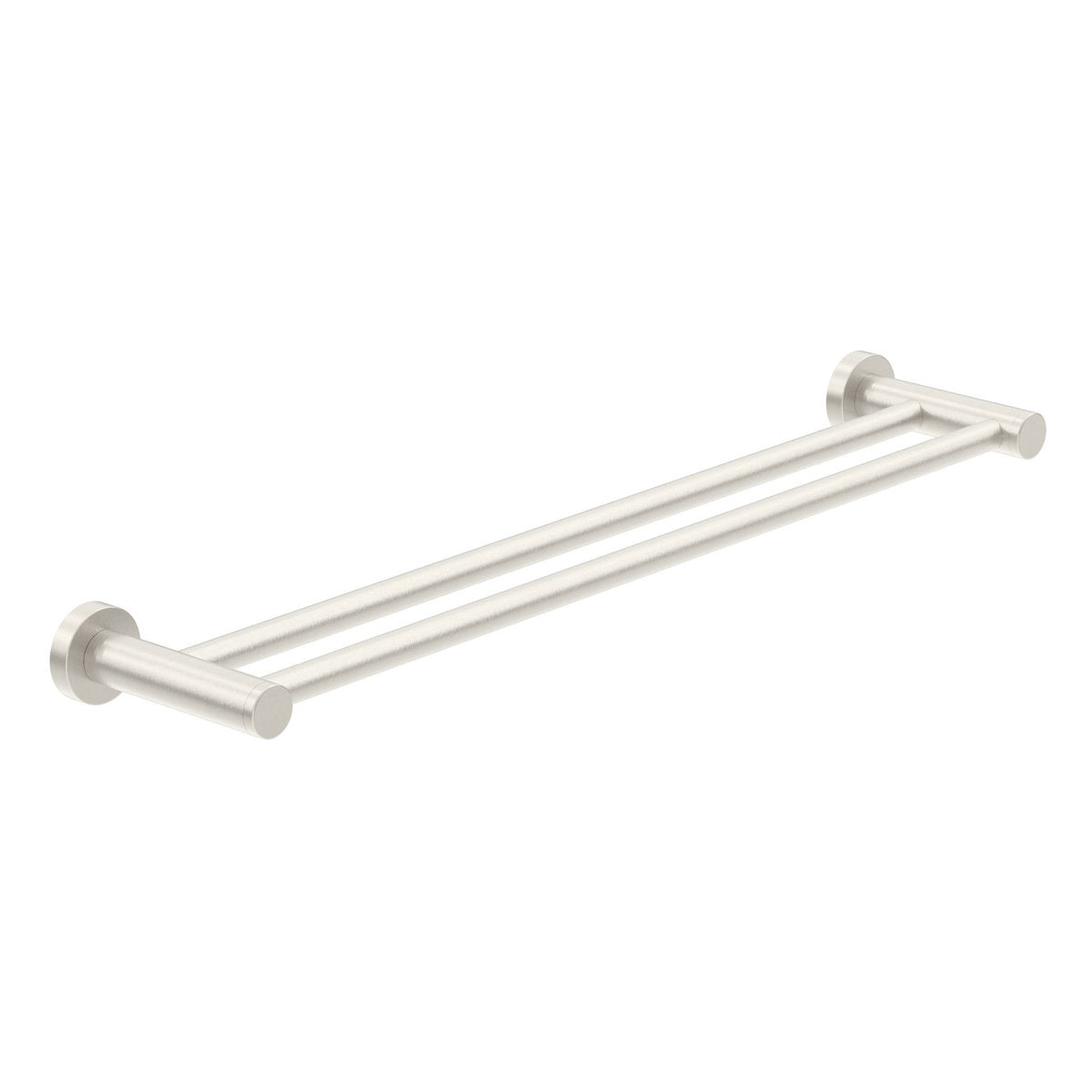 Nero Dolce II Double Towel Rail 600mm Brushed Nickel
