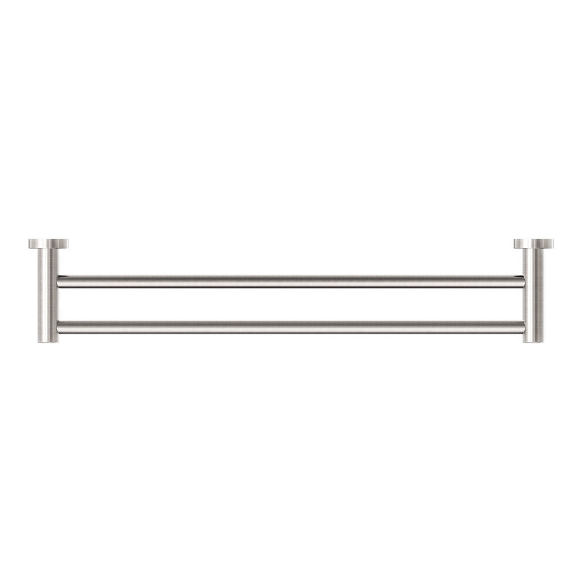 Nero Dolce II Double Towel Rail 600mm Brushed Nickel