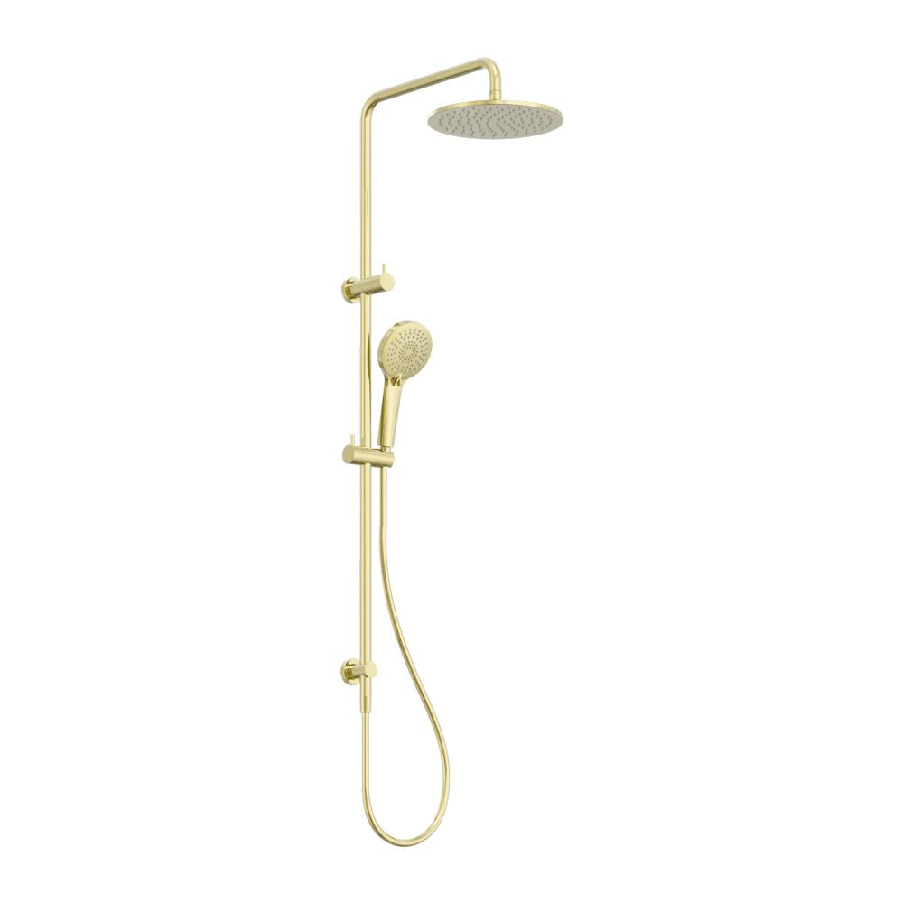 Round Twin Shower Brushed Gold