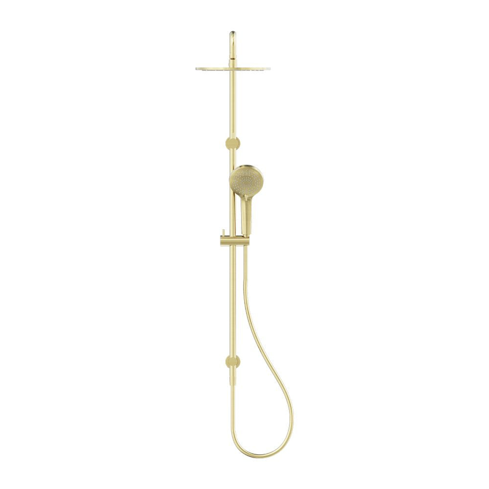 Round Twin Shower Brushed Gold