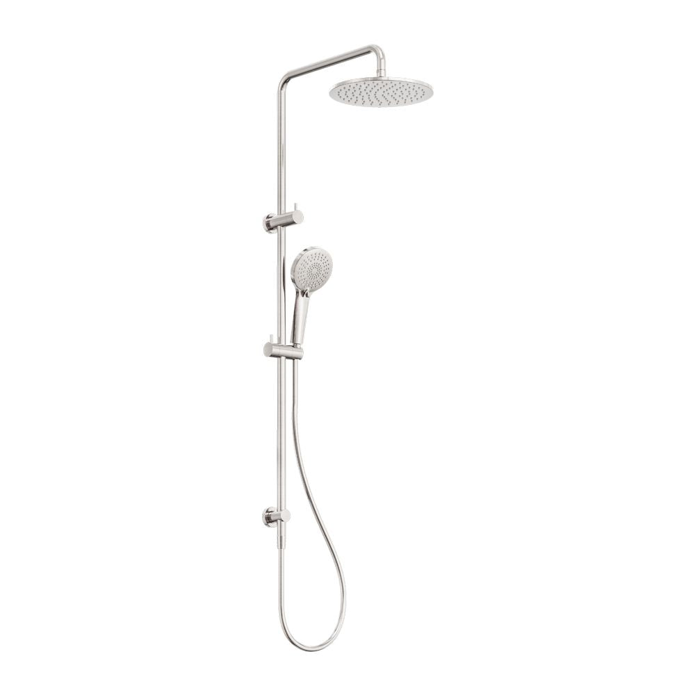 Round Twin Shower Brushed Nickel