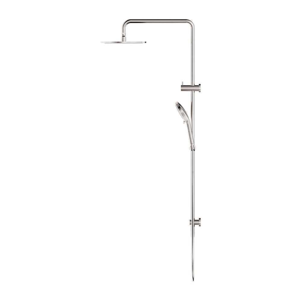 Round Twin Shower Brushed Nickel