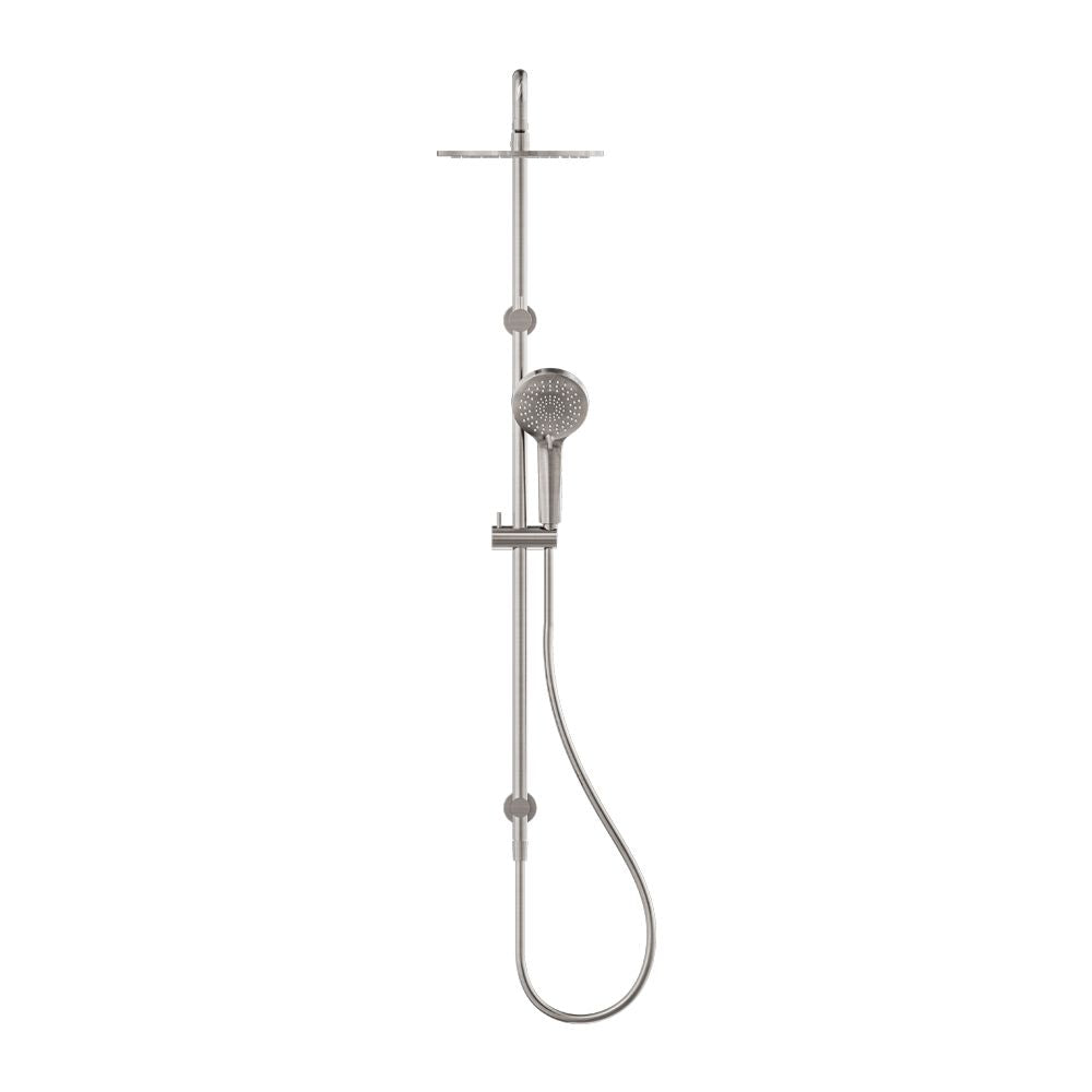 Round Twin Shower Brushed Nickel