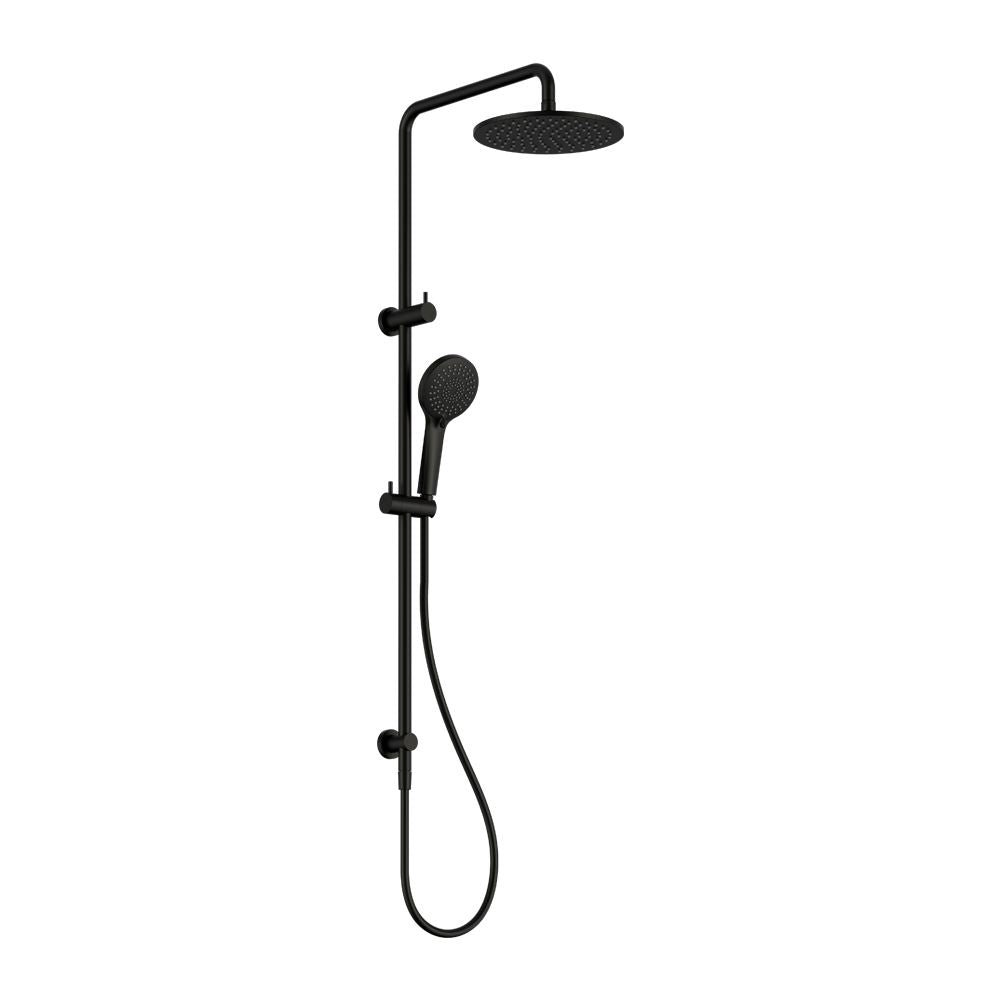 Round Twin Shower Matte Black