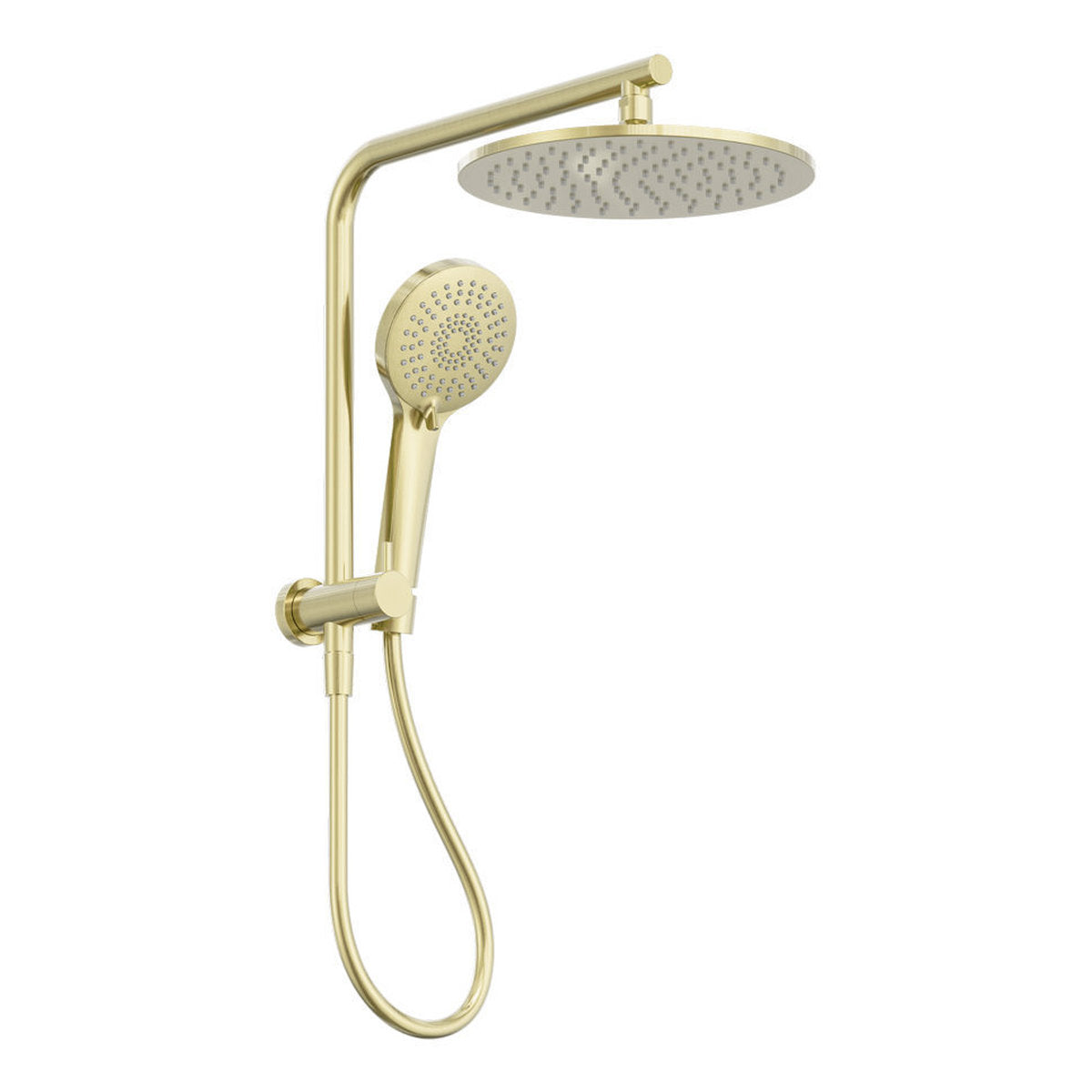 Nero Mecca 2 In 1 Twin Shower Brushed Gold