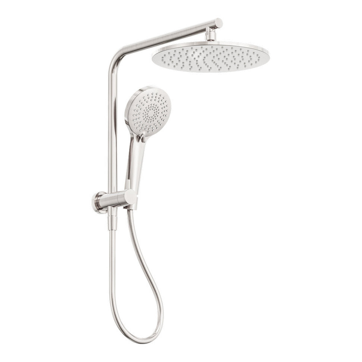 Nero Mecca 2 In 1 Twin Shower Brushed Nickel