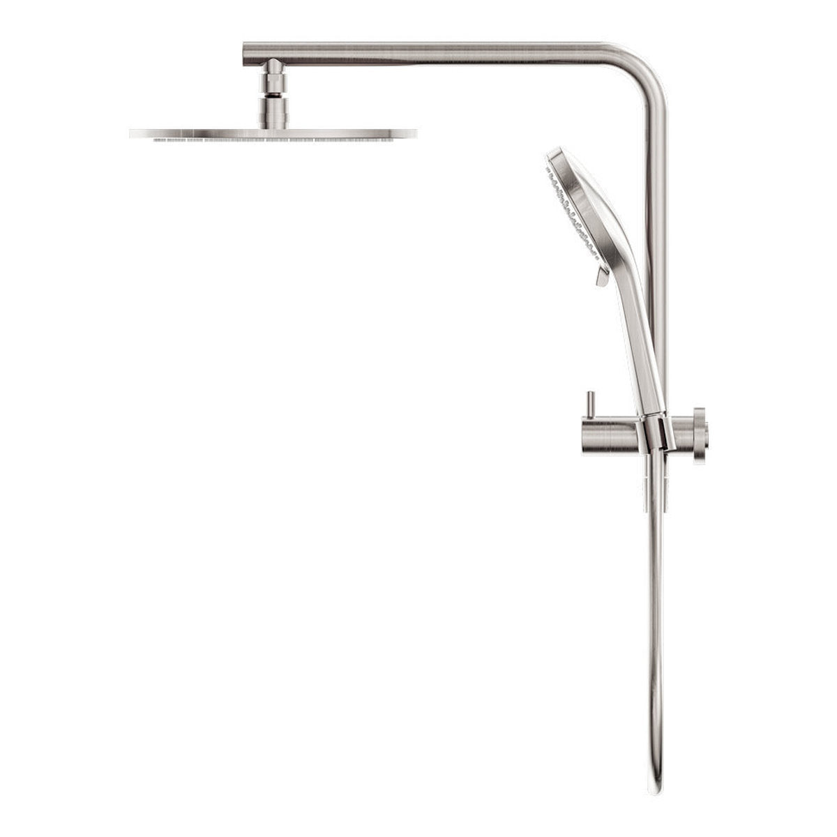 Nero Mecca 2 In 1 Twin Shower Brushed Nickel