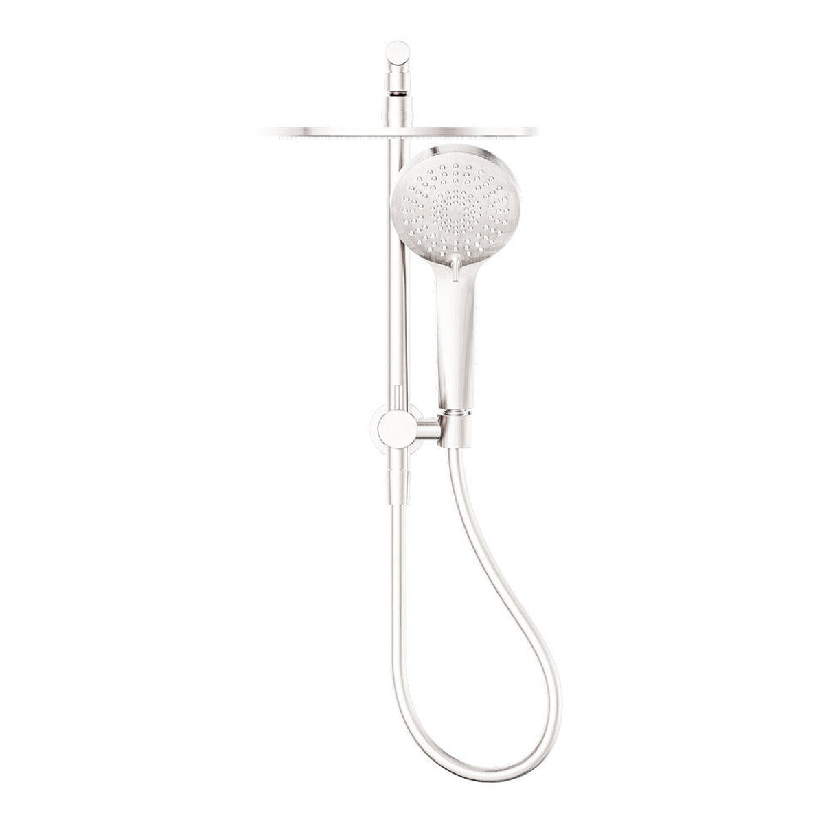 Nero Mecca 2 In 1 Twin Shower Brushed Nickel