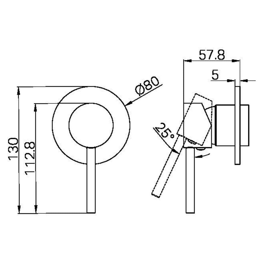 Dolce Shower Mixer Trim Kits Only Brushed Nickel