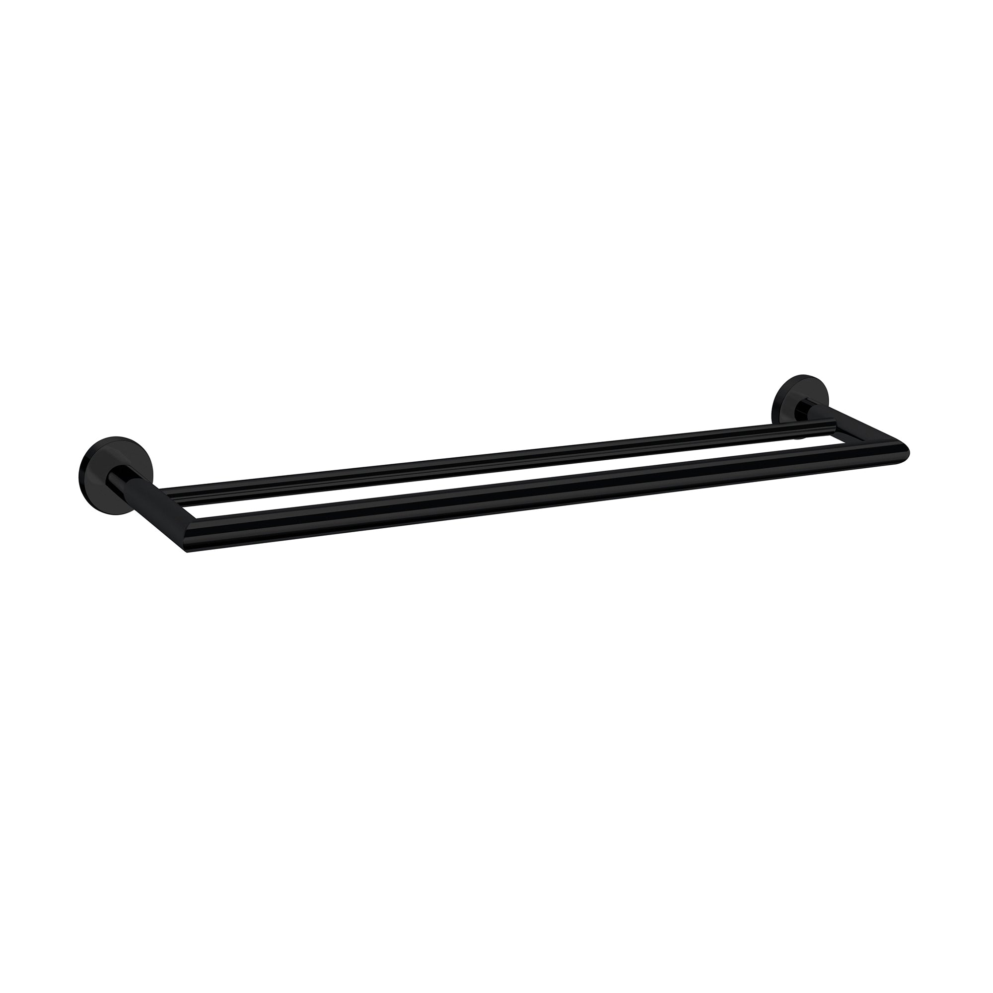 Dolce Double Towel Rail 700mm Matte Black