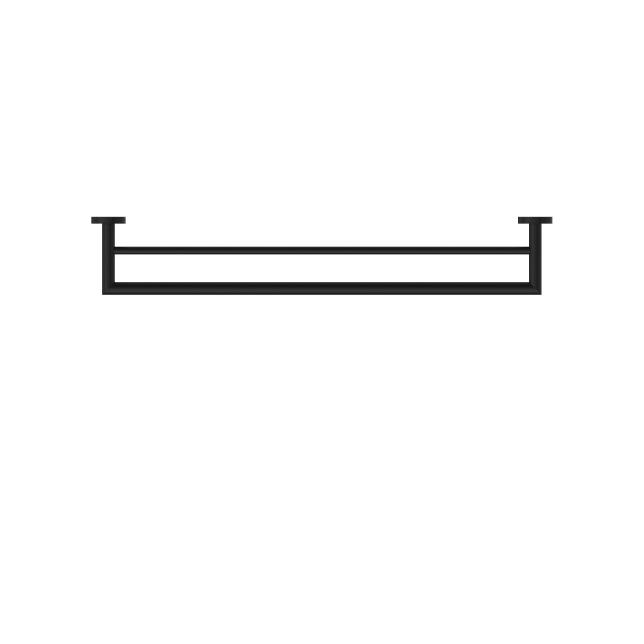 Dolce Double Towel Rail 700mm Matte Black