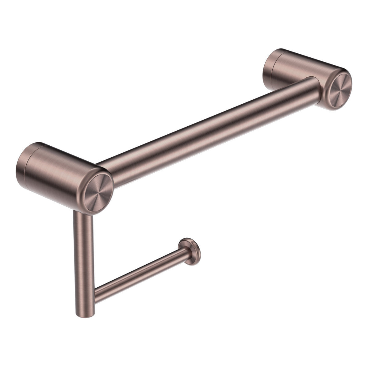 Nero Mecca Care 25mm Toilet Roll Rail 300mm Brushed Bronze