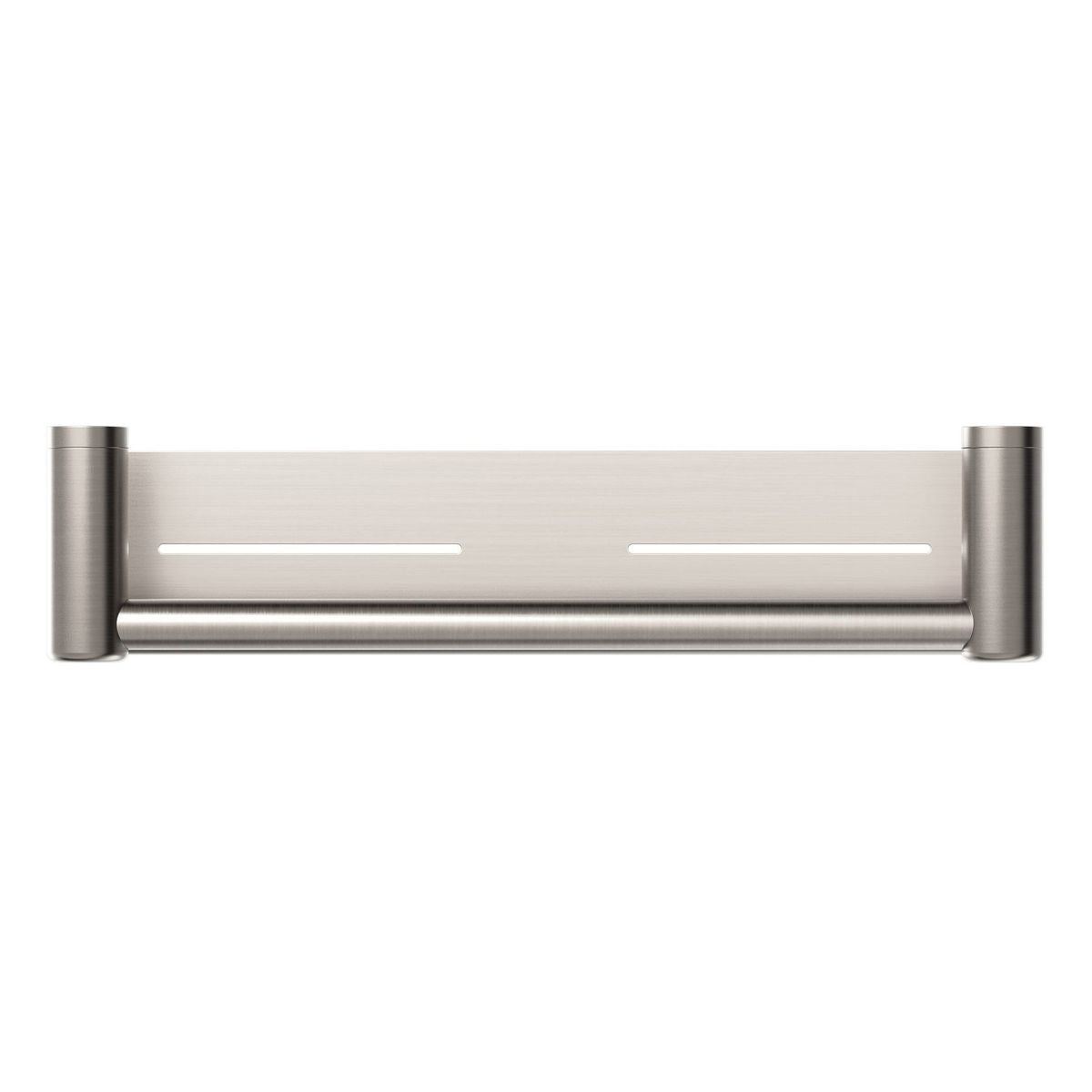 Nero Mecca Care 25mm Grab Rail With Shelf 300mm - Brushed Nickel