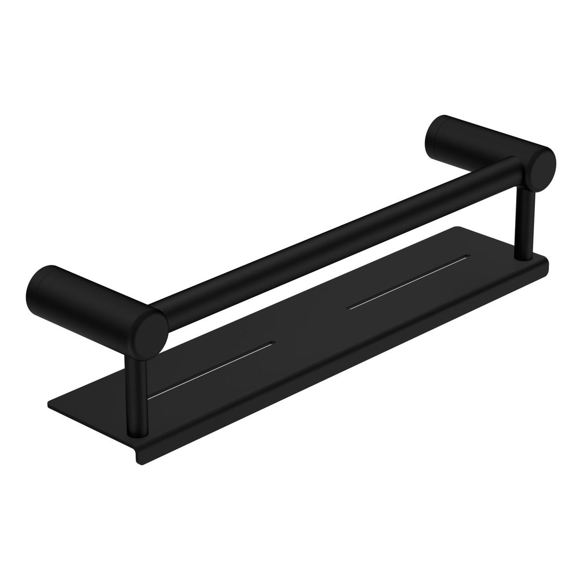 Nero Mecca Care 25mm Grab Rail With Shelf 300mm - Matte Black