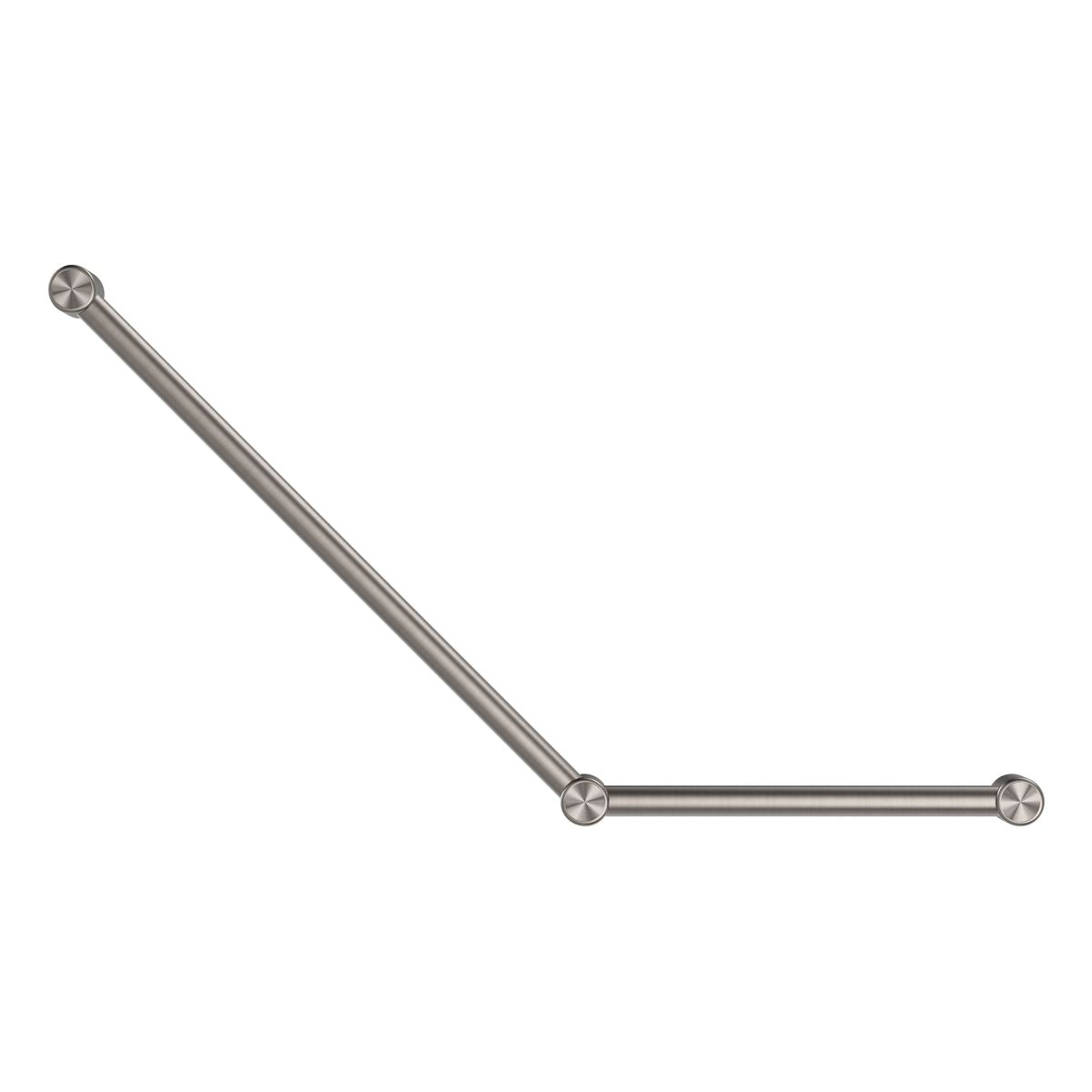 Nero Mecca Care 32mm Ambulant Toilet Grab Rail 45 Degree 750X450mm Brushed Nickel