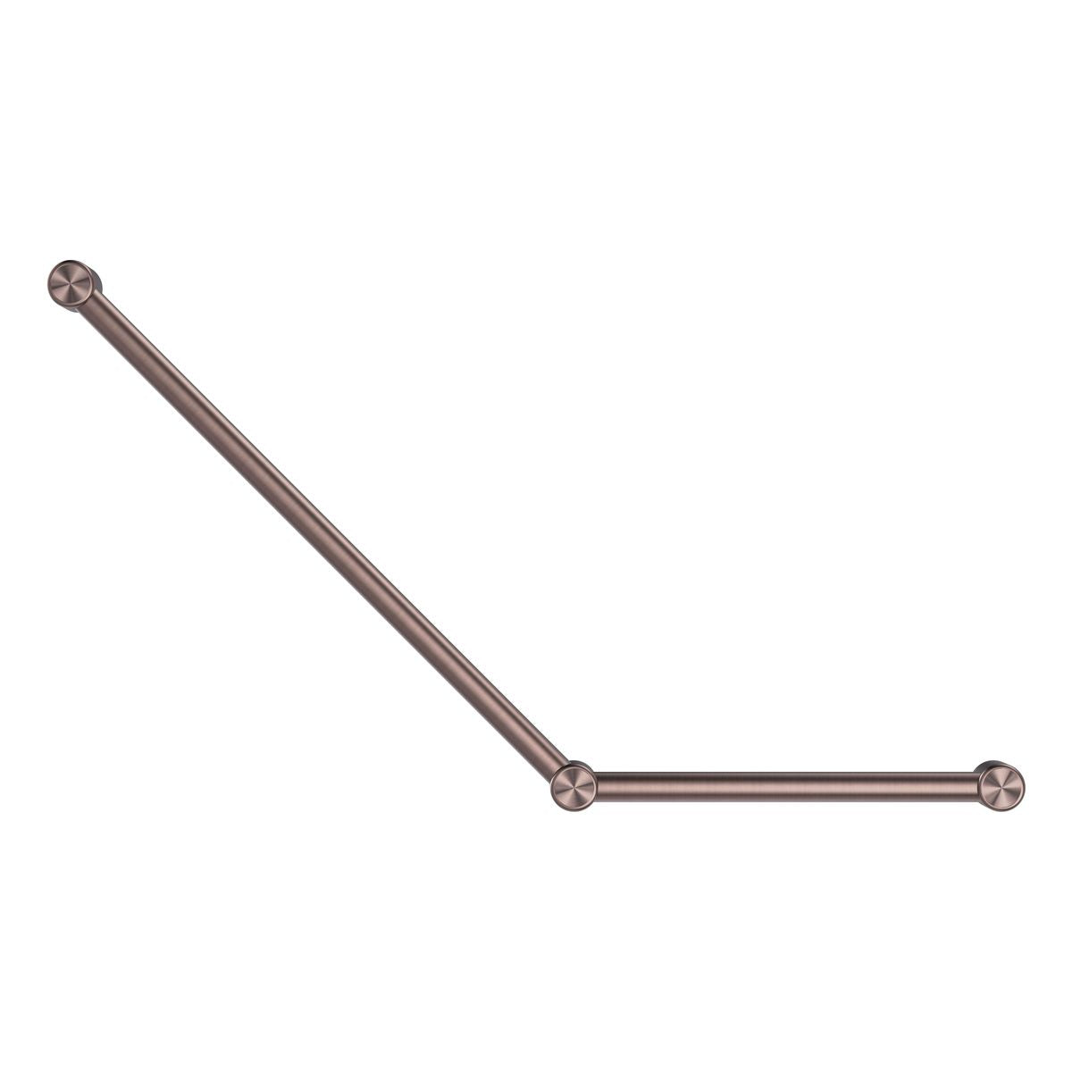 Nero Mecca Care 32mm Ambulant Toilet Grab Rail 45 Degree 750X450mm Brushed Bronze