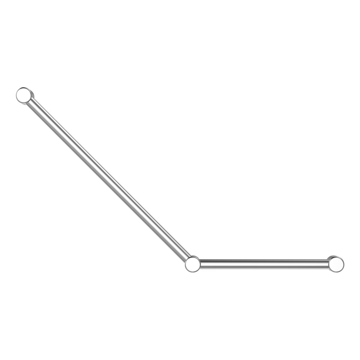 Nero Mecca Care 32mm Ambulant Toilet Grab Rail 45 Degree 750X450mm Chrome