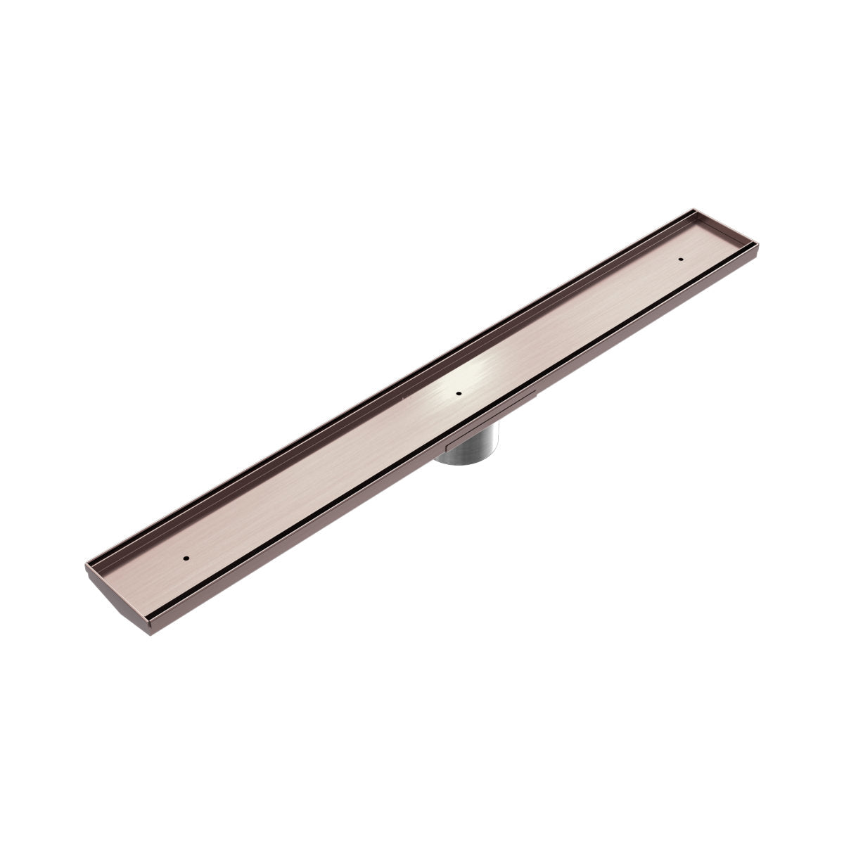 Tile Insert V Channel 900x106mm Floor Grate 90mm Outlet Brushed Bronze