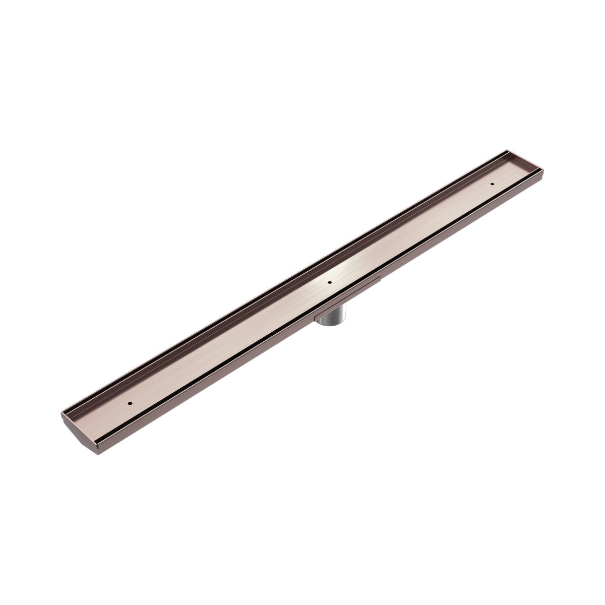 Tile Insert V Channel 900x82mm Floor Grate 50mm Outlet Brushed Bronze