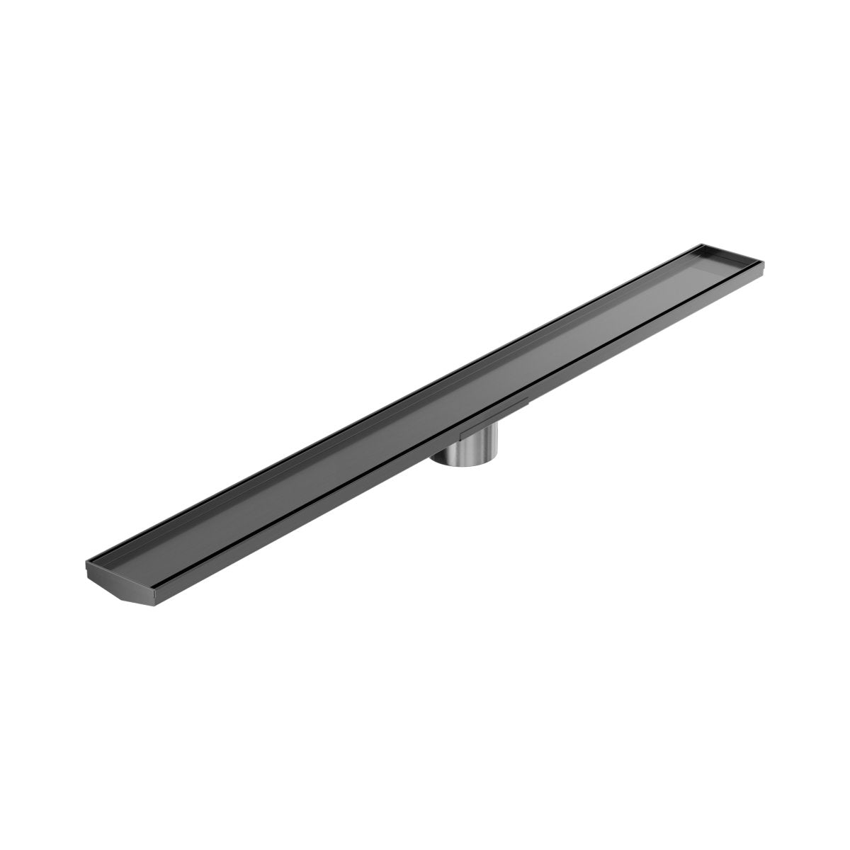 Tile Insert V Channel 1200x106mm Floor Grate 90mm Outlet Gun Metal