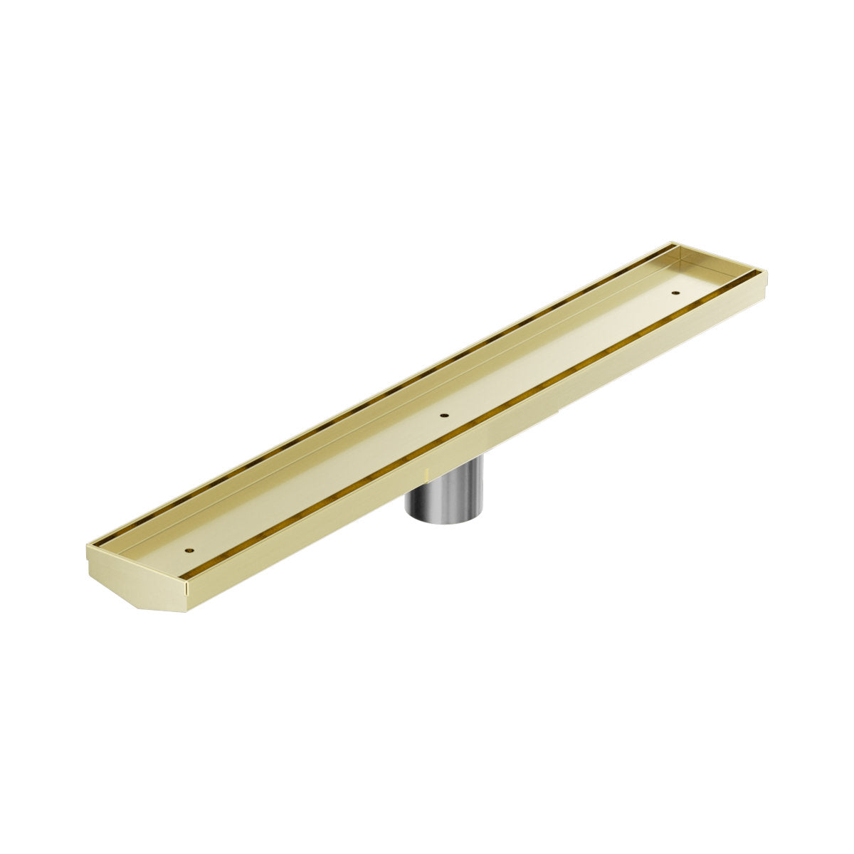 Tile Insert V Channel 600x82mm Floor Grate 50mm Outlet Brushed Gold
