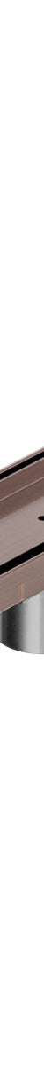 Tile Insert V Channel 600x82mm Floor Grate 50mm Outlet Brushed Bronze